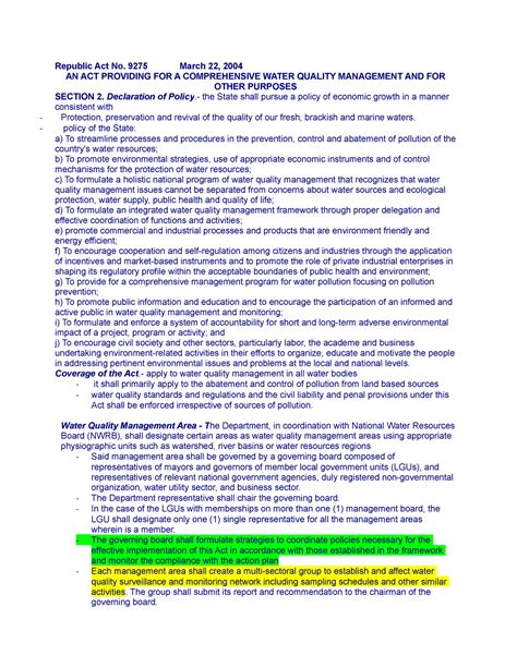 Republic Act No. 9275 March 22, 2004 .